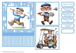 Golfing Grandpa 2 Card Front 7x5