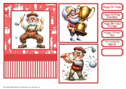Golfing Grandpa 3 Card Front 7x5