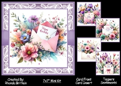 Image of cup1378688_40 - Happy Birthday Floral Notes Mini Kit 7x7