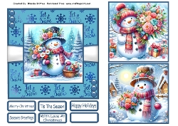 Let It Snow Card Front 6x6