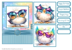 Sunny Seagulls Card Front 5x7