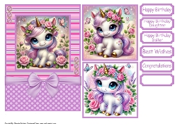 My Little Unicorn Card Front 5x7