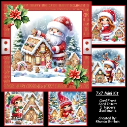 Christmas Gingerbread Houses Mini Kit 7x7