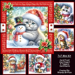 Christmas Cats Mini Kit 7x7