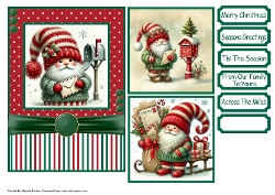 Christmas Gnomes Letters To Santa Card Front 5x7