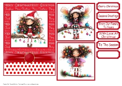 Christmas Fairies Card Front 5x7