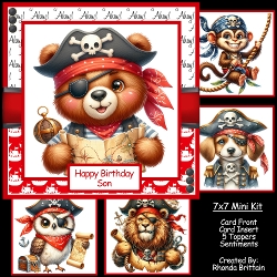 Ships Ahoy! Pirate Animals Mini Kit 7x7