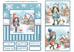 A Walk in the Snow Card Front 6x6