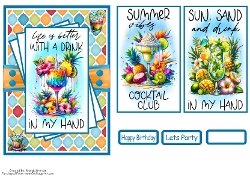 Cocktail Vibes Card Front 5x7