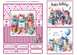 Birthday Presents Card Front 6x6