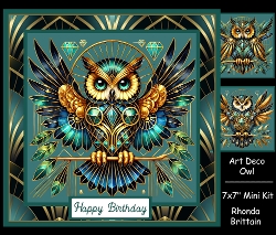 Art Deco Owls Mini Kit 7x7
