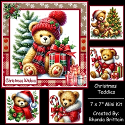 Christmas Teddies Mini Kit 7x7