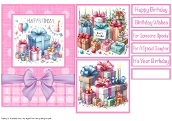 Happy Birthday Presents Card Front 5x7
