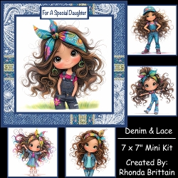 Denim & Lace Mini Kit 7x7