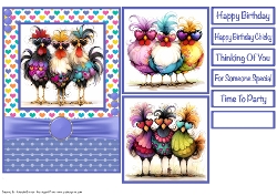 Whimsical Chicken Card Front 5x7