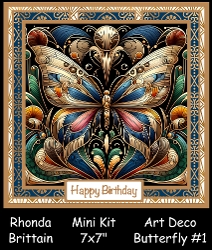 Art Deco Butterfly 1 Mini Kit 7x7