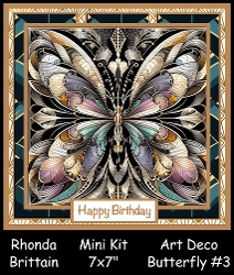 Art Deco Butterfly #3 Mini Kit 7x7