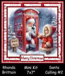 Santa Calling #2 Mini Kit 7x7