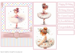 My Beautiful Ballerina Card Front 5x7