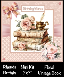 Floral Vintage Book Mini Kit 7x7