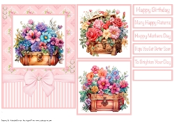 Flower Boxes Card Front 5x7