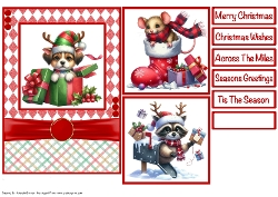 Christmas Animals 2 Card Front 5x7