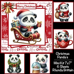 Christmas Pandas Mini Kit 7x7