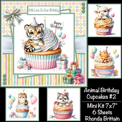Animal Cupcakes #2 Mini Kit 7x7