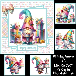 Birthday Gnome #2 Mini Kit 7x7