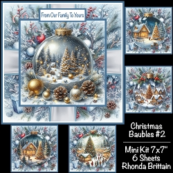 Christmas Baubles #2 Mini Kit 7x7
