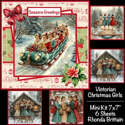 Victorian Christmas Girls Mini Kit 7x7