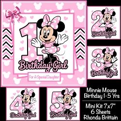 Minnie Mouse Birthday 1-5 Yrs Mini Kit 7x7