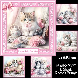 cup1392555_40 - Tea & Kittens Mini Kit 7x7