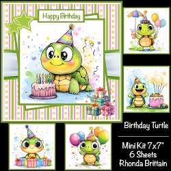 Birthday Turtle Mini Kit 7x7