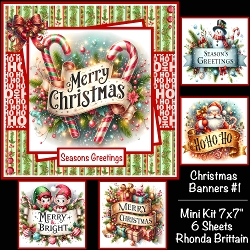 Christmas Banners #1 Mini Kit 7x7