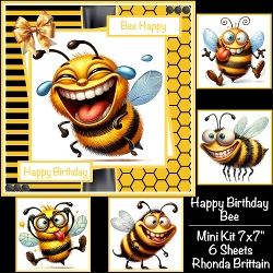 Happy Birthday Bee Mini Kit 7x7