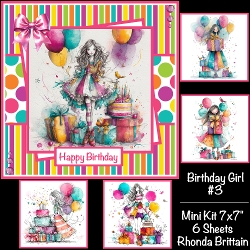 Birthday Girl #3 Mini Kit 7x7