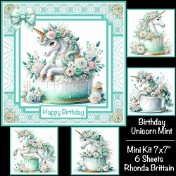 Birthday Unicorn Mint Mini Kit 7x7