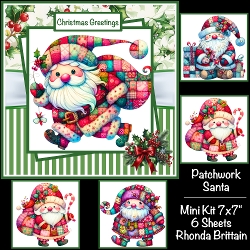 Patchwork Santa Mini Kit 7x7