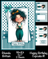 Happy Birthday Cupcake #1 Mini Kit 5x7
