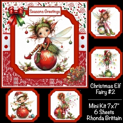 Christmas Elf Girl #2 Mini Kit 7x7
