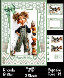 Cupcake Tower #1 Mini Kit 5x7