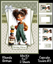 Cupcake Tower #3 Mini Kit 5x7