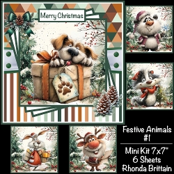 Festive Animals #1 Mini Kit 7x7