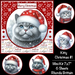 Kitty Christmas #1 Mini Kit 7x7
