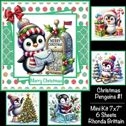 Christmas Penguins #1 Mini Kit 7x7