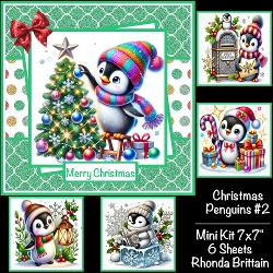Christmas Penguins #2 Mini Kit 7x7