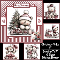Christmas Teddy #1 Mini Kit 7x7