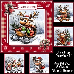 Christmas Reindeer #1 Mini Kit 7x7