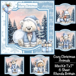 Cozy Christmas Animals Mini Kit 7x7
